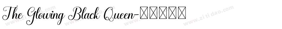 The Glowing Black Queen字体转换